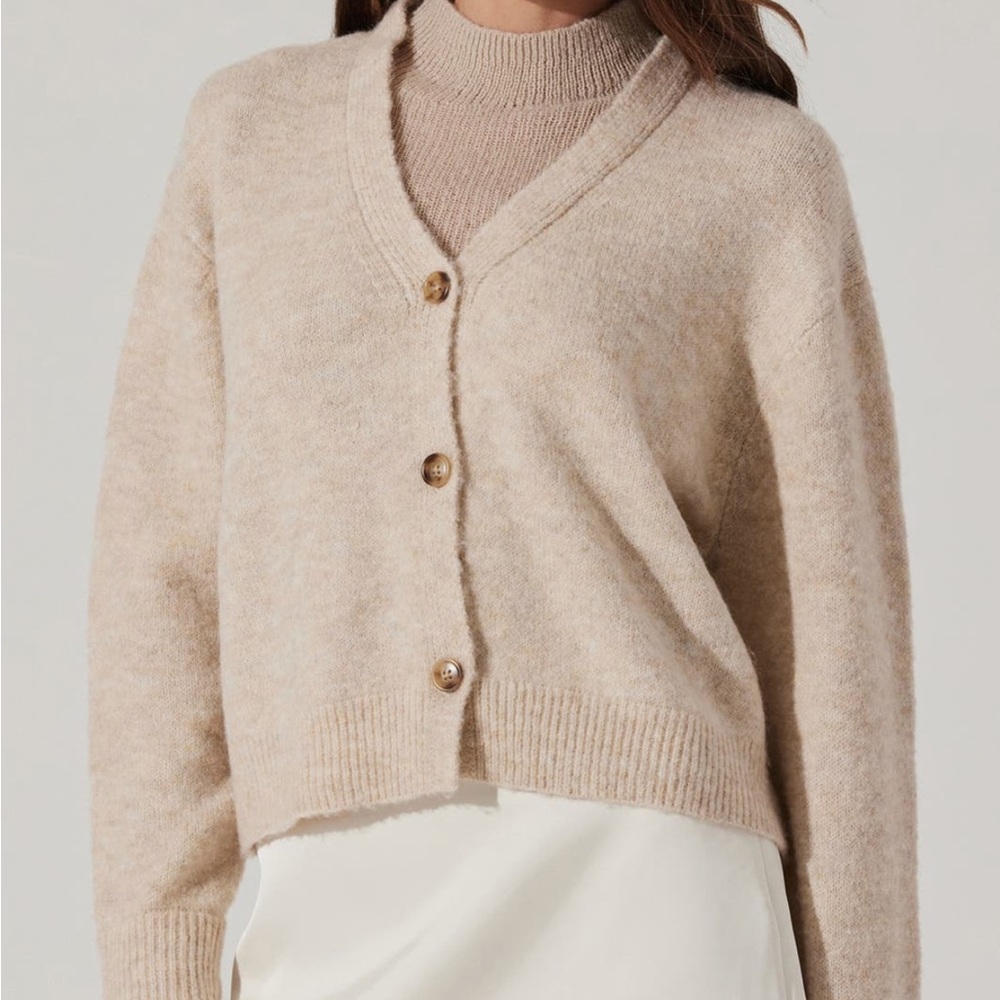 Neutral V-Neck Women's Sweater